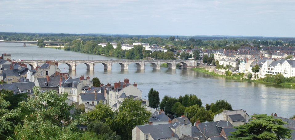 View over the Loire River from the Chateau at Saumur